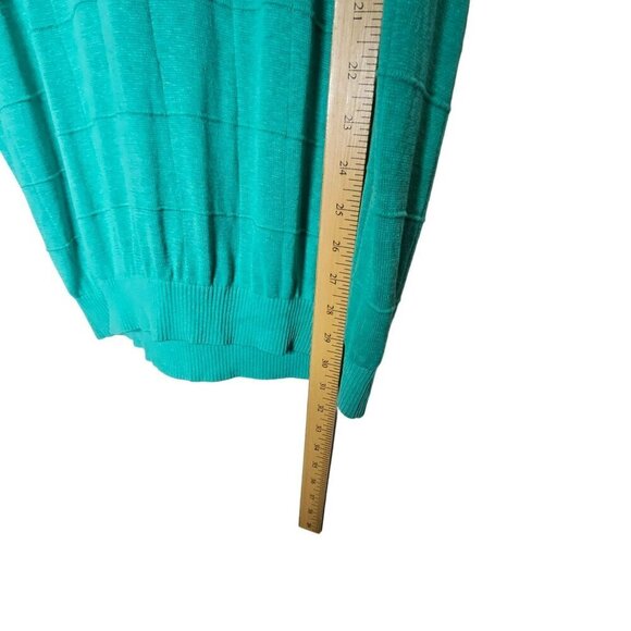 Paul Fredrick Green Textured Silk Knit Lightweight Sweater Half Sleeve Womens L - Picture 9 of 10